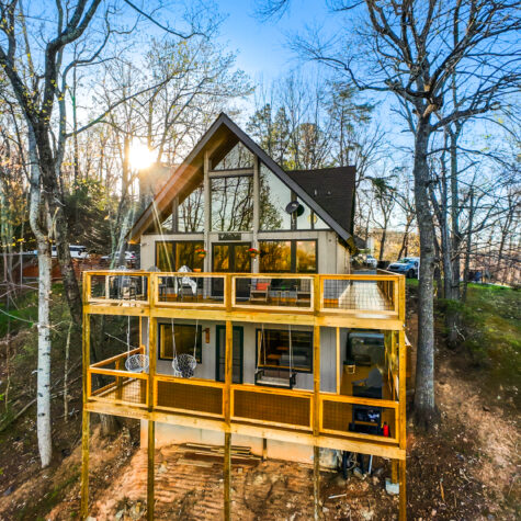 Back deck shot of a MLS listing photographed in Gatlinburg TN