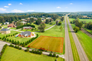 162-Co-Rd-1120-Athens-TN-3 Aerial drone photo of vacant lot photographed in Athens TN