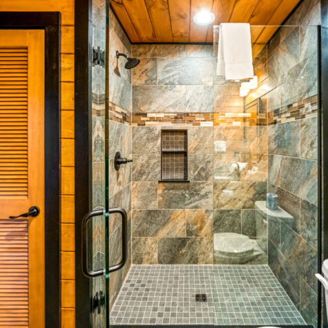 Bathroom shot of an STR property photographed in Pigeon Forge TN