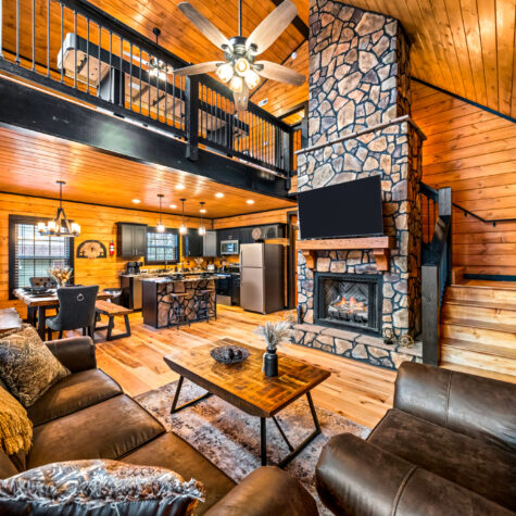 Open Living Space cabin shot of an STR property located in Pigeo