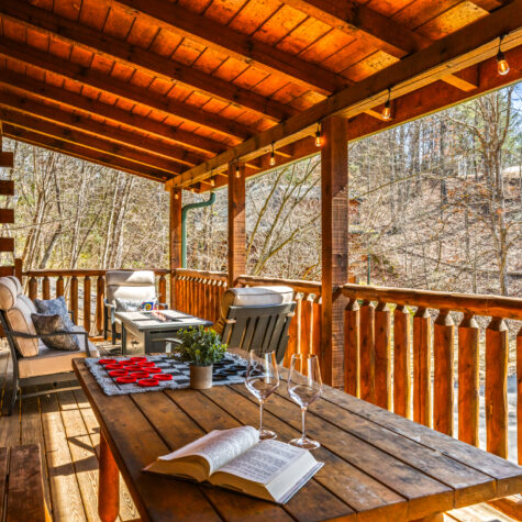 Deck shot of an STR property photographed in Pigeon Forge TN