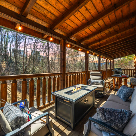 Deck shot of an STR property photographed in Pigeon Forge TN
