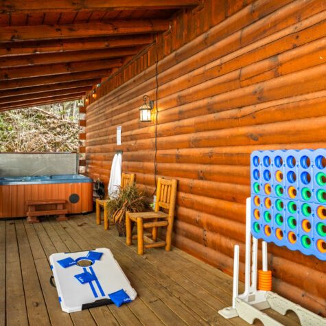 Deck shot of an STR property photographed in Pigeon Forge TN