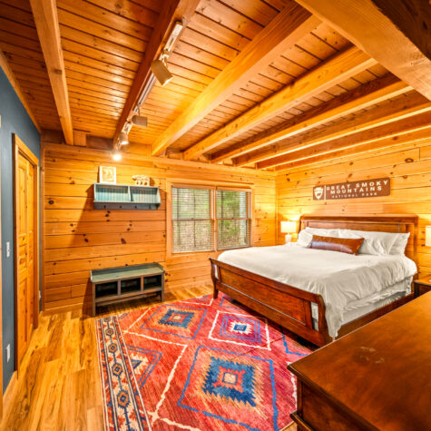 Bedroom shot of an STR Property photographed in Sevierville TN