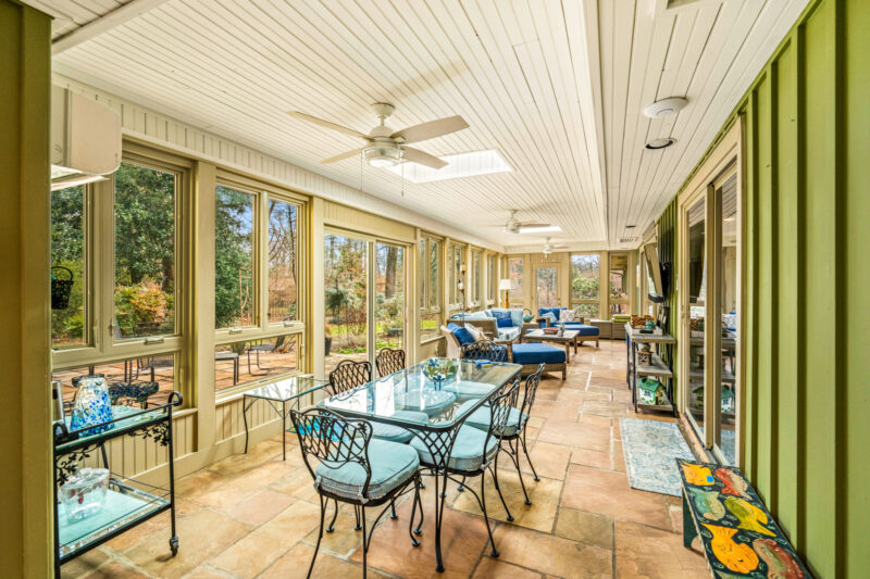 Screened in back porch shot of an MLS listing photographed in Athens TN