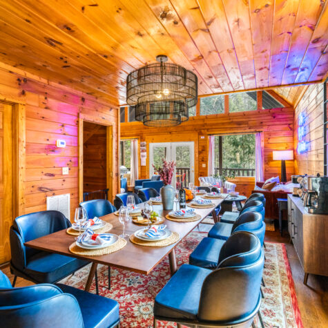 Dining area of a STR property photographed in Pigeon Forge TN