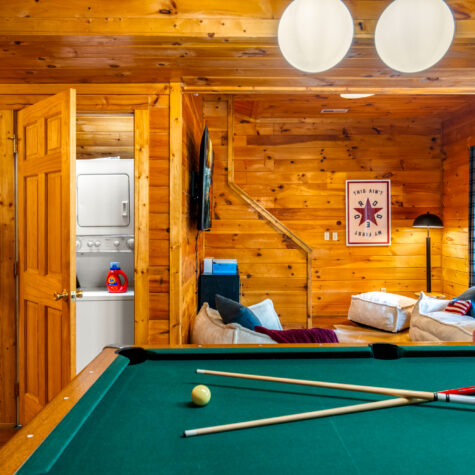 Game Room of an STR property photographed in Pigeon Forge TN