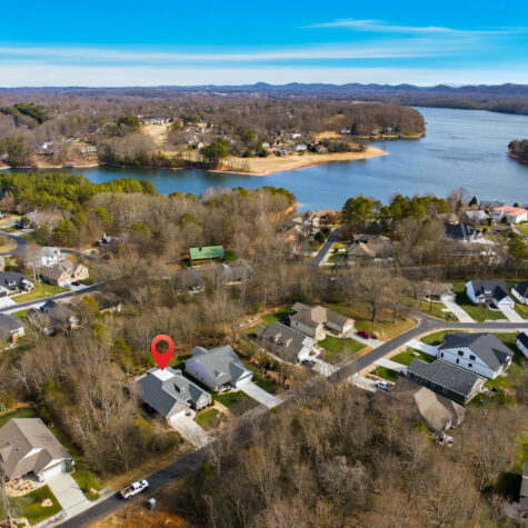 Aerial drone shot of a Tellico Village listing