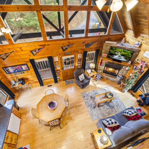 Loft View of Living - 2651 Piney Drive, Sevierville, Tennessee