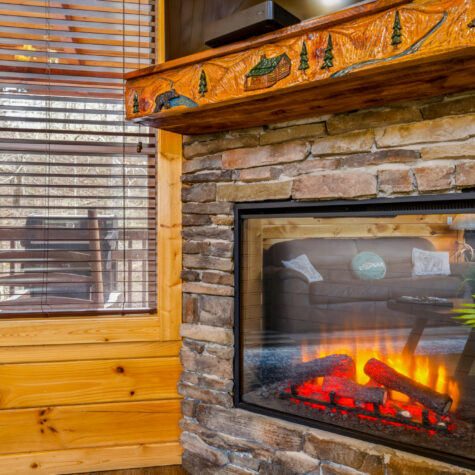Fireplace Detail - 3303 Shagbark Hickory Ridge, Sevierville, Tennessee