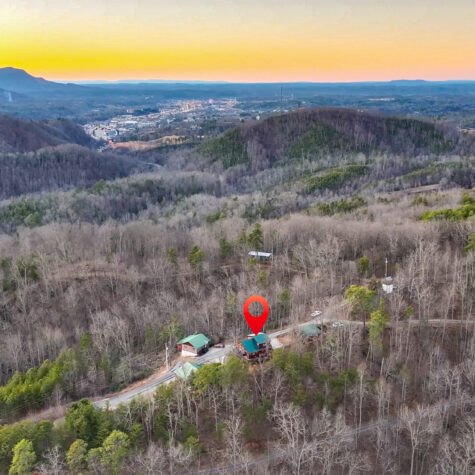 Smoky Mountain Landscape Aerial Near Sevierville Tennessee