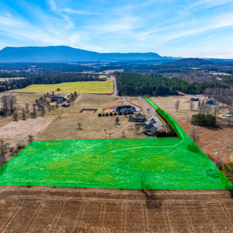 Aerial Property View with Mountain Backdrop &ndash; Etowah Tennessee