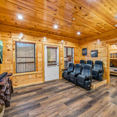 Cabin Home Theater Room &ndash; Pigeon Forge Tennessee Vacation Cabin
