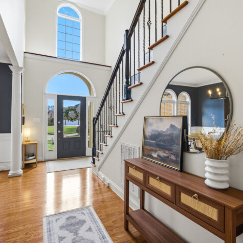 Grand Entryway with Staircase and Tall Windows &ndash; Knoxville Tennessee